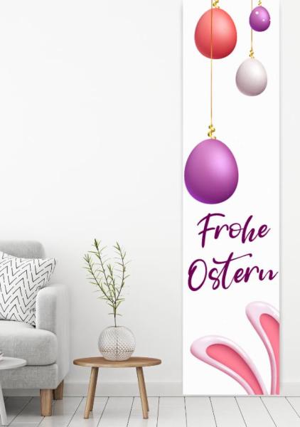 Ostern in weiß, Flächenvorhang Einzel